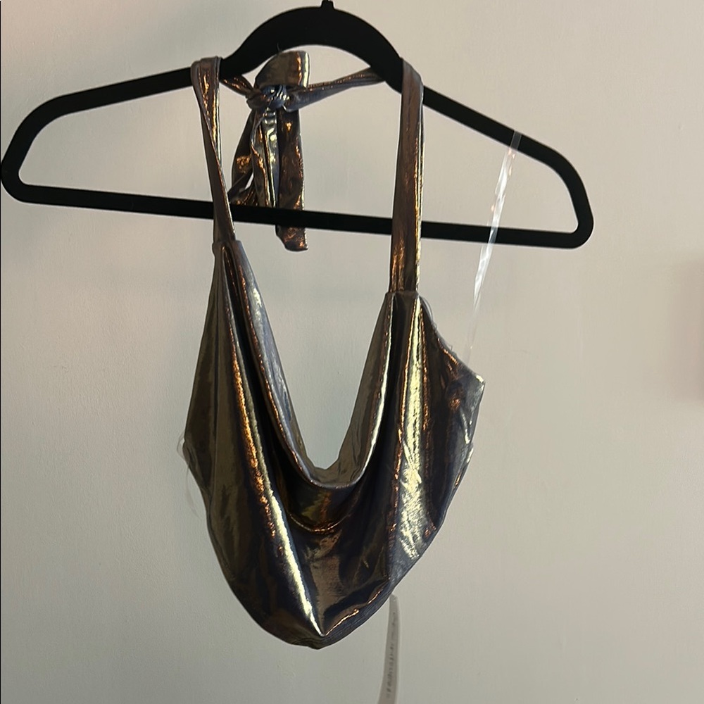Metallic Gold Women's Top